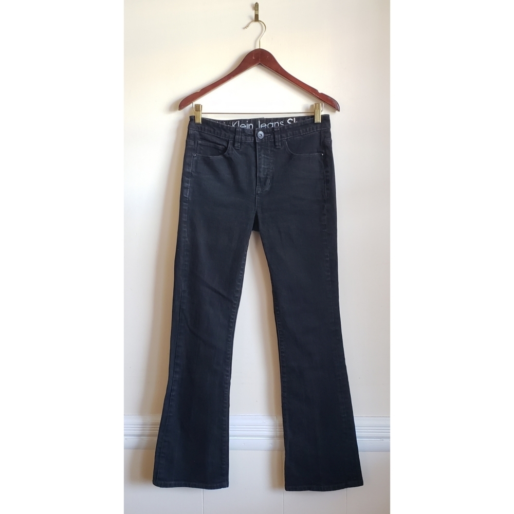 Calvin Klein Jeans High Rise Shape Boot Cut Black - Picture 2 of 7